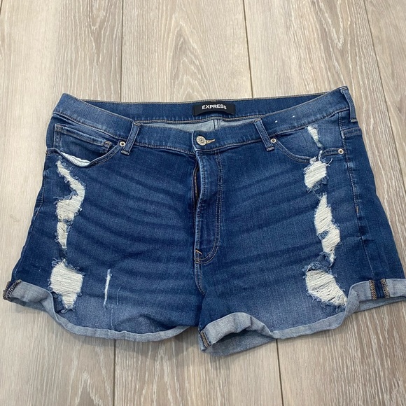 Express Pants - Express shortie high rise jean short